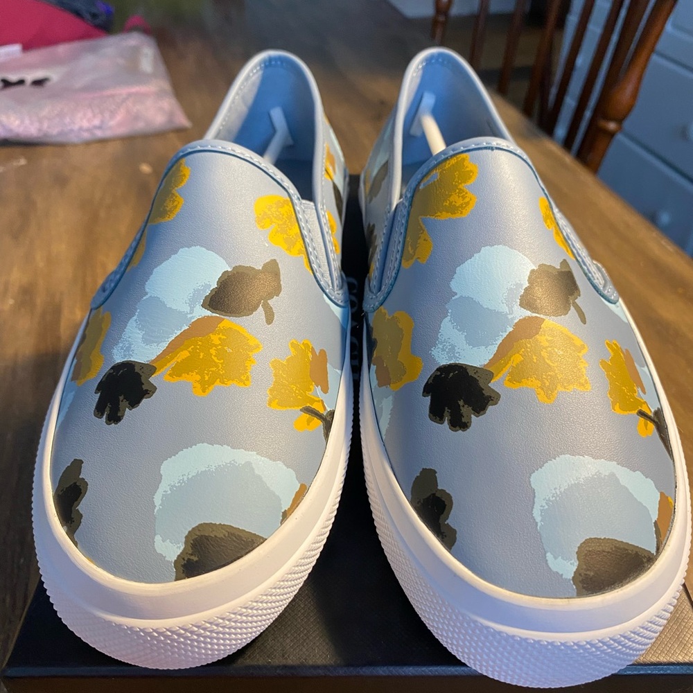 Coach Cornflower Blue Slip On Size 7.5 NIB